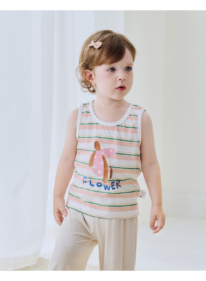 Tongtai Baby Vest Summer Pure Cotton Baby Clothes Children's Outdoor Sleeveless Top Boys Girls Vest Waistcoat - Image 1