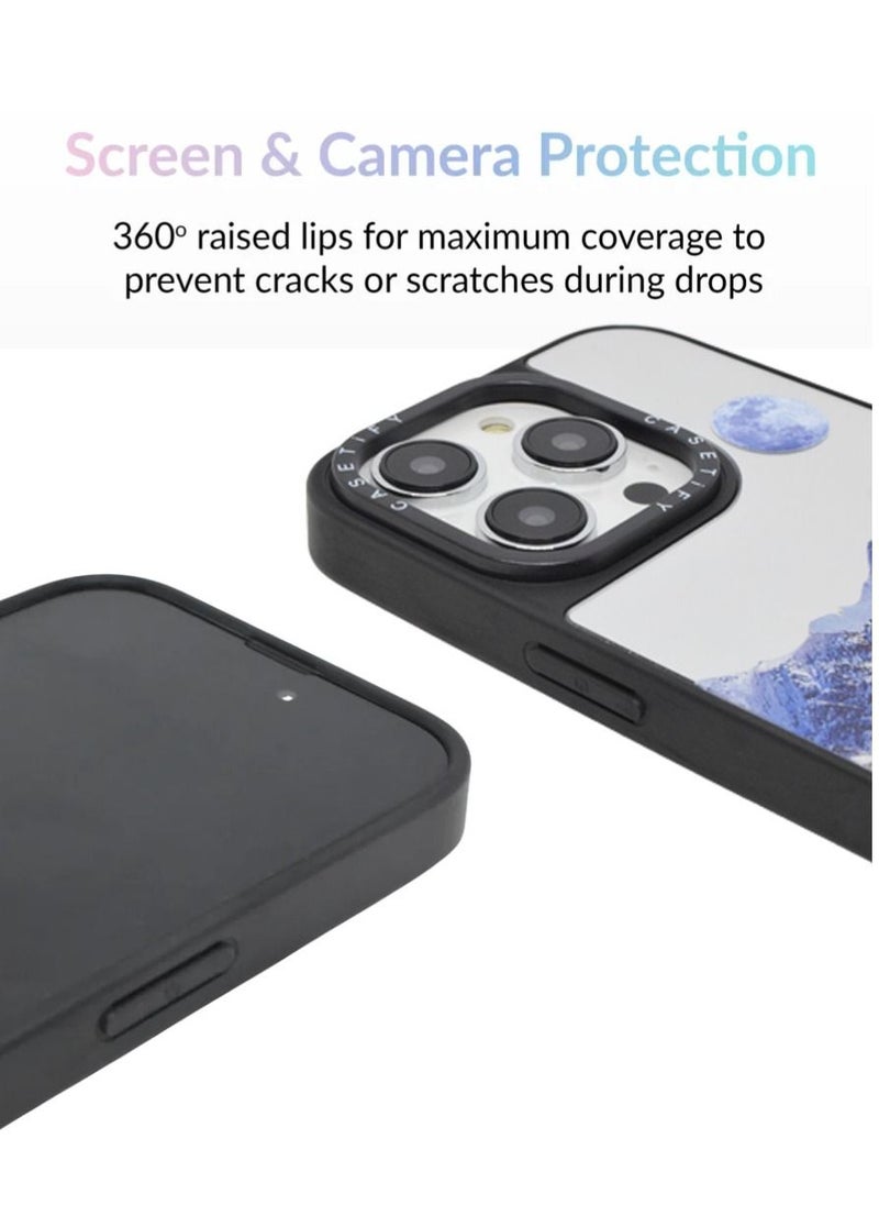 Casetify - iPhone 14 Pro Cover Luxury Plating Embossed Hard Phone Case Tempered Glass Back Cover - Image 1