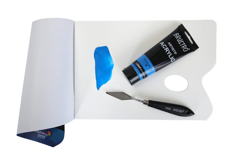 BRUSTRO Artists Acrylic Paint 120ml Fluorescent Blue | Ideal for Paper, Canvas, Water-Based Colours, Non-Toxic, Inter-mixable Colors, Crafters, Fine Art Students and Professionals - Image 3