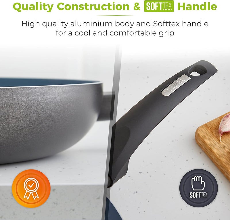 Tower T80353 Cerasure 30 cm Fry Pan with Non-Stick Coating, Suitable for all Hob Types, Black - Image 5
