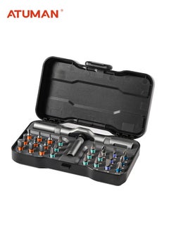 ATuMan ATuMan RS1 Ratchet Screwdriver – 24 Bits for 18 Applications, Seamless Ratchet Handle, Ultra-Hard Aluminum Alloy, Lightweight & Versatile  - Image 1