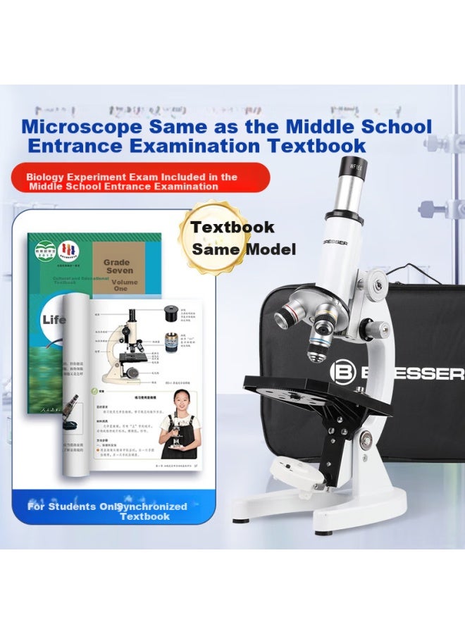 Bresser Microscope For Middle School Students' High School Entrance Exam, Professional Optical Children's Science Experiment Microscope, New Year Gift - Image 2