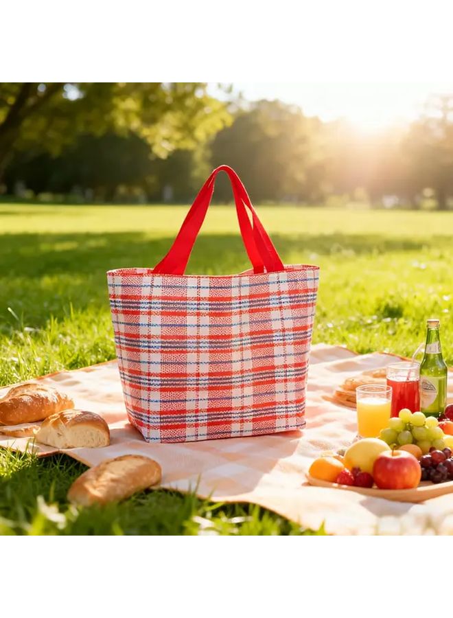 Classic Blue Foldable Shopping Bag Large Capacity Durable PP Material Reusable For Groceries Travel Storage - Image 5