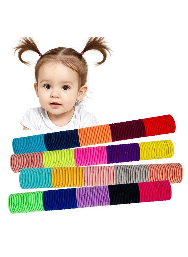 Ronger2000 400PCS Baby Hair Ties for Toddler - Diameter 2cm Small Elastic Rubber Bands for Hair, 20 Colors Little Baby Girls Ponytail Holders Hair Accessories - Image 2