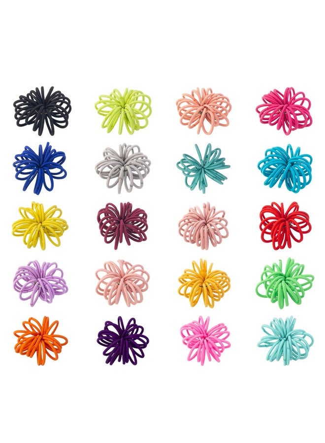 Ronger2000 400PCS Baby Hair Ties for Toddler - Diameter 2cm Small Elastic Rubber Bands for Hair, 20 Colors Little Baby Girls Ponytail Holders Hair Accessories - Image 1