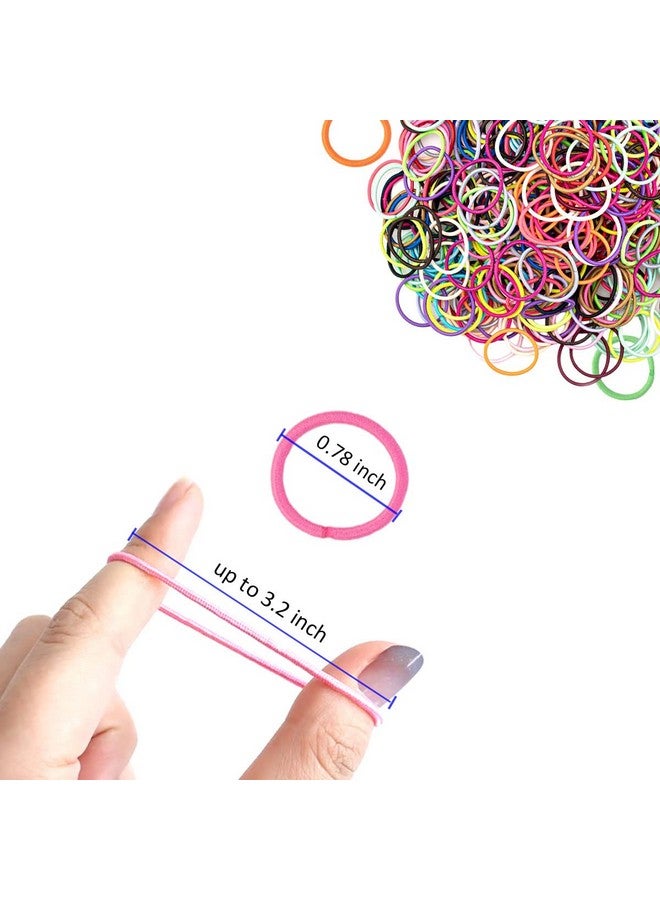 Ronger2000 400PCS Baby Hair Ties for Toddler - Diameter 2cm Small Elastic Rubber Bands for Hair, 20 Colors Little Baby Girls Ponytail Holders Hair Accessories - Image 5