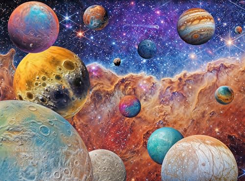 Cross & Glory Cross Glory Galaxy Quest Symphony of The Cosmos 1000 Piece Jigsaw Puzzle for Adults Premium Quality Solar System Space Art Satin Finish 20 x 27 Inches - Image 1
