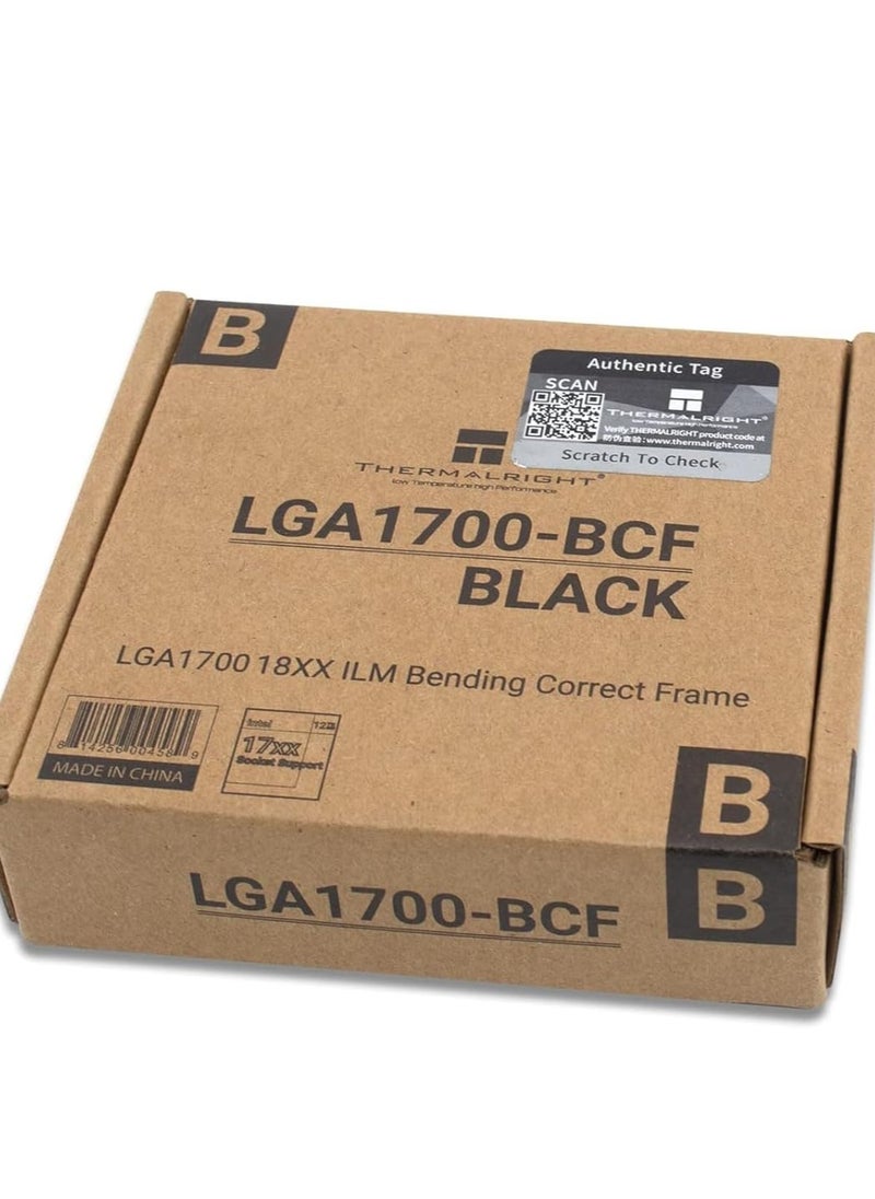 ماركة غير محددة إطار اتصال وحدة المعالجة المركزية لمجموعة التحديث LGA 1700، دعامة 17XX-BCF Intel الجيل الثاني عشر والثالث عشر، مشبك مضاد للانحناء باللون الأسود  - Image 5