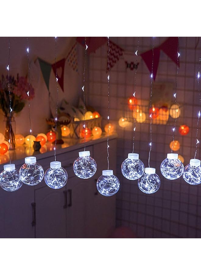 erorex Wishing Ball Led String Light Battery Powered 200 Led Fairy String Lights Indoor And Outdoor Party Decoration Copper Line Lights Curtain Lights Yellow - Image 4