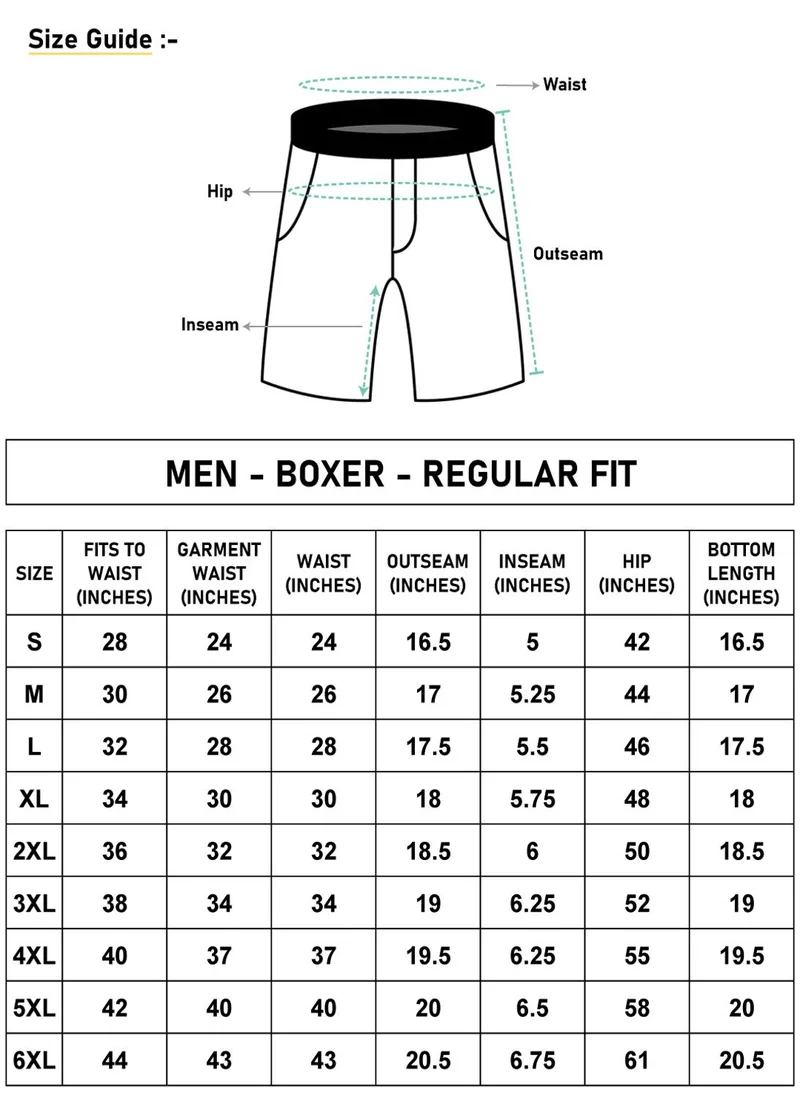 bewakoof  Men's Moonlit Ocean Blue All Over Printed Boxers for Men | Best Price UAE