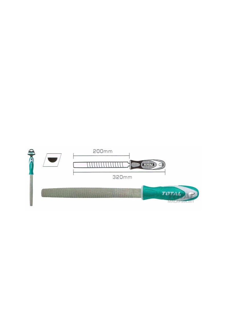 TOTAL Half Round Wood File 8 inches