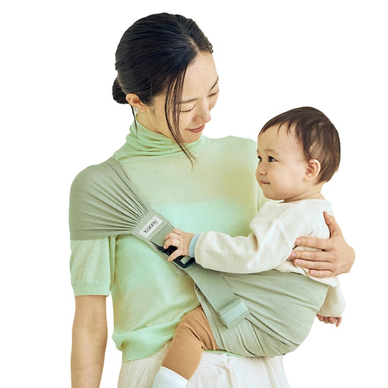 Konny Baby Carrier Hip Seat  Dual Support Ihdi Certified With Two Safety Pads  Adjustable Wraps Sling Wearable One Size Fits All  Baby Essentials For 6 To 48 Months Up To 44 Lbs-Green Tea - Image 1