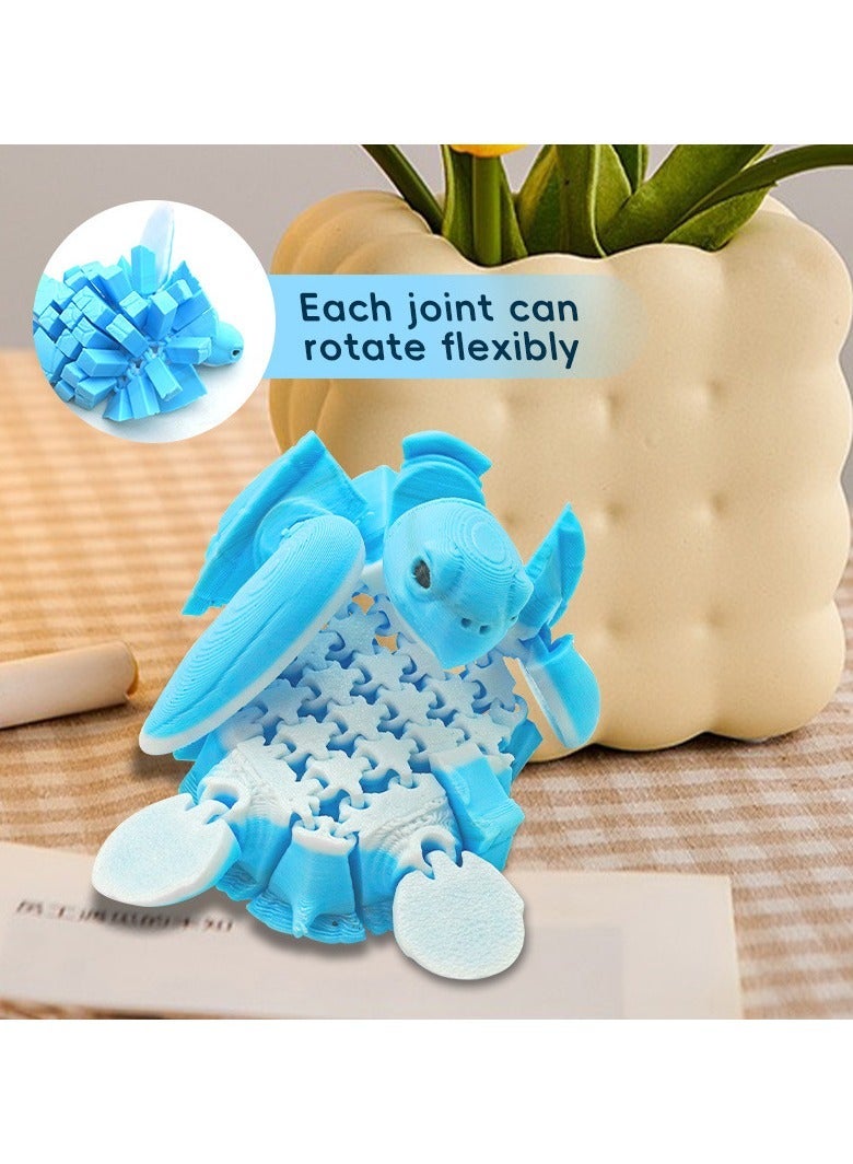 general Flexible Turtle Toy Creative Children's Movable Plastic Toy Fun Desktop Ornament Parent-Child Interactive Toy - Image 3