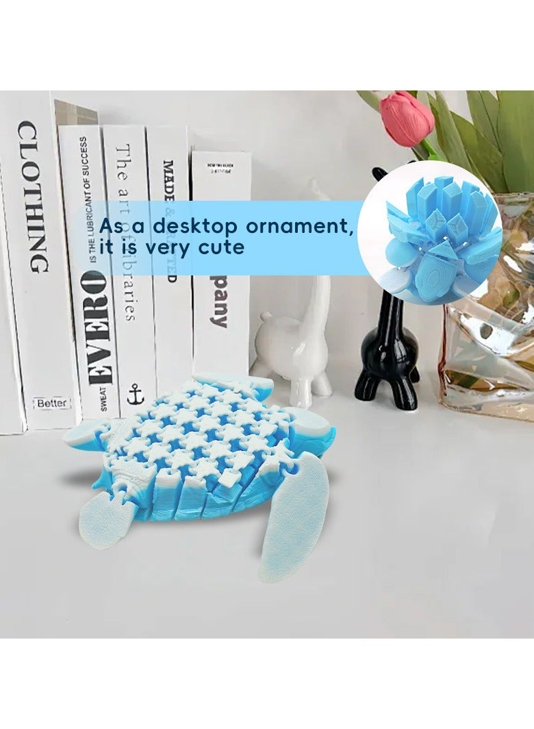 general Flexible Turtle Toy Creative Children's Movable Plastic Toy Fun Desktop Ornament Parent-Child Interactive Toy - Image 4