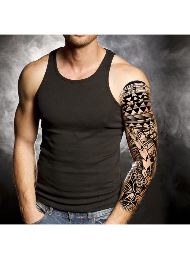 Kotbs 15 Sheets Tempoary Tattoo Sleeves for Men Women - 5 Full Arm Tattoo Sleeves & 10 Half Arm Tattoo Stickers- Realistic Temporary Tattoos for Halloween, Cosplay, and Parties - Image 5