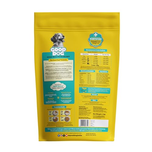 Good Dog Puppy Dry Dog Food | Oven Baked | Fresh Chicken & Eggs | 300g (Pack of 2) | Palatable Meal for Healthy Growth, Strong Bones, Immunity & Digestion | Puppy Food for All Breeds - Image 2