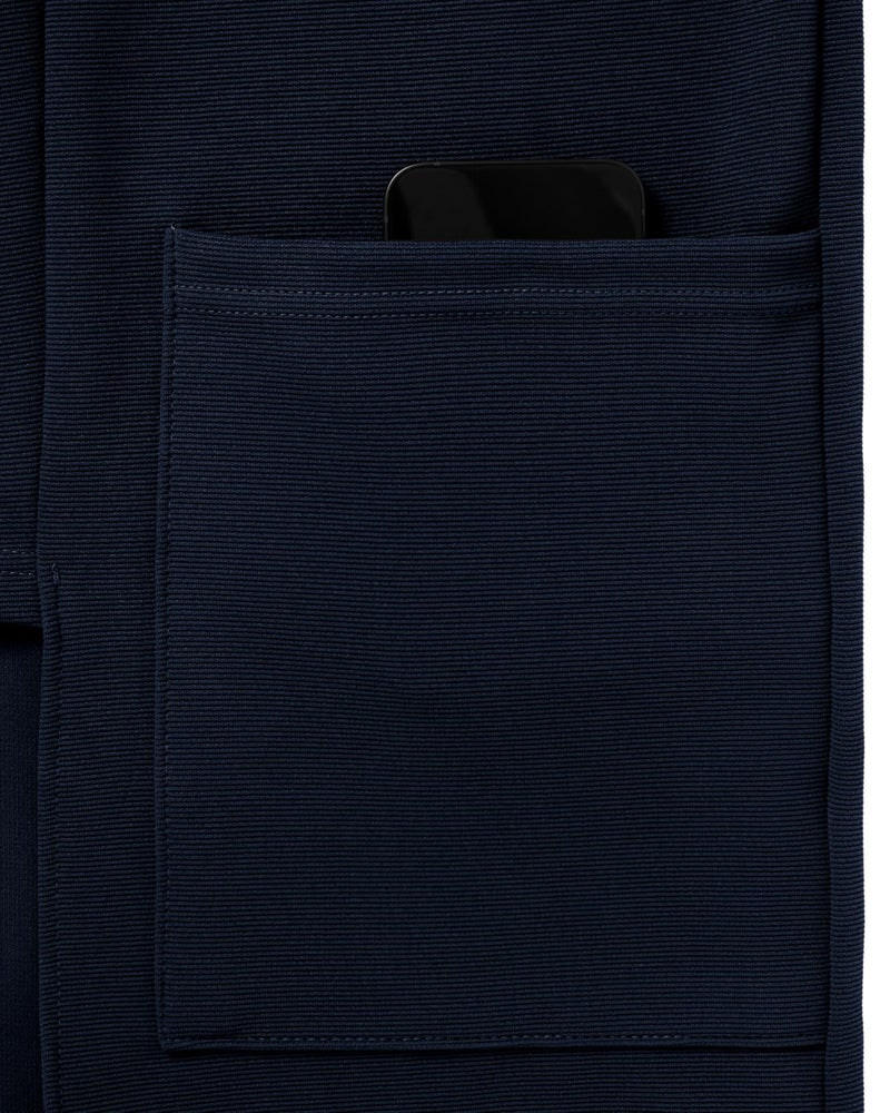 GIVON Mens Sleeveless Ruffle Shawl Collar Cardigan with Pockets / DCC035-NAVY-S - Image 5