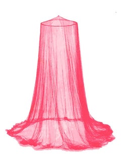 MARGOUN Round Hoop Mosquito Net for Bed, King Size Bed Canopy Hanging Curtain Netting, Princess Round Hoop Sheer Bed Canopy for All Kids Baby Cribs and Adult Beds Fit Twin, Full, Queen - RED  - Image 1
