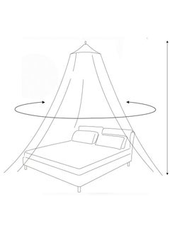 MARGOUN Round Hoop Mosquito Net for Bed, King Size Bed Canopy Hanging Curtain Netting, Princess Round Hoop Sheer Bed Canopy for All Kids Baby Cribs and Adult Beds Fit Twin, Full, Queen - RED  - Image 3