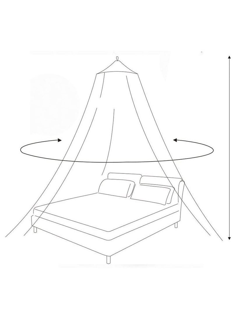 MARGOUN Round Hoop Mosquito Net for Bed, King Size Bed Canopy Hanging Curtain Netting, Princess Round Hoop Sheer Bed Canopy for All Kids Baby Cribs and Adult Beds Fit Twin, Full, Queen - RED  - Image 3