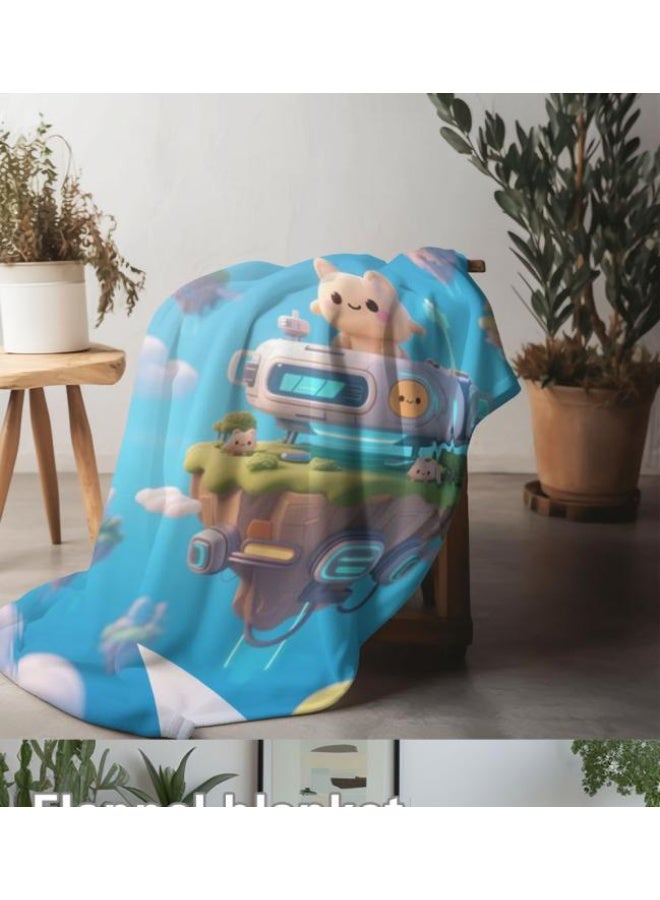 عام بطانية رقيقة من الفانيلا (حرارة ومريحة، ومناسبة للنوم واستخدام اللعبة والغبار والرمل) 150 سم * 200 سم - 389 - Image 3