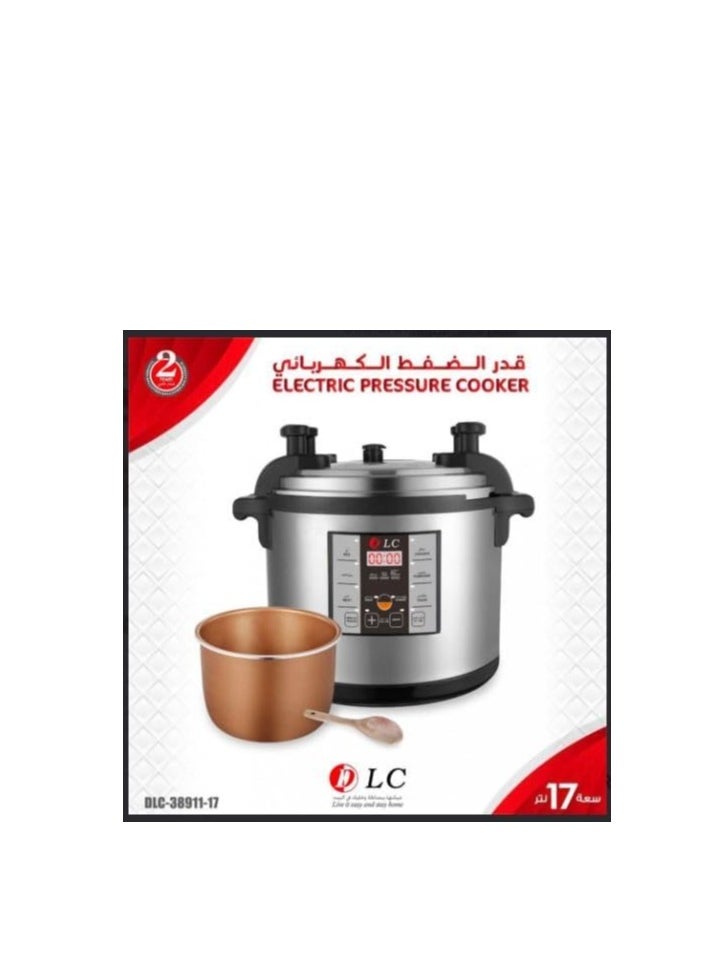 Generic Electric Pressure Cooker 17 Liter 1950 Watt DLC-38911-17 Silver/Black  - Image 3