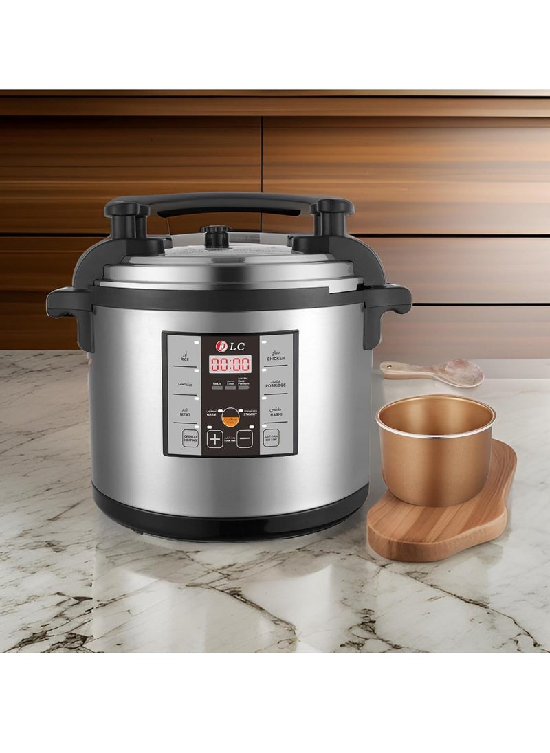 Generic Electric Pressure Cooker 17 Liter 1950 Watt DLC-38911-17 Silver/Black  - Image 2