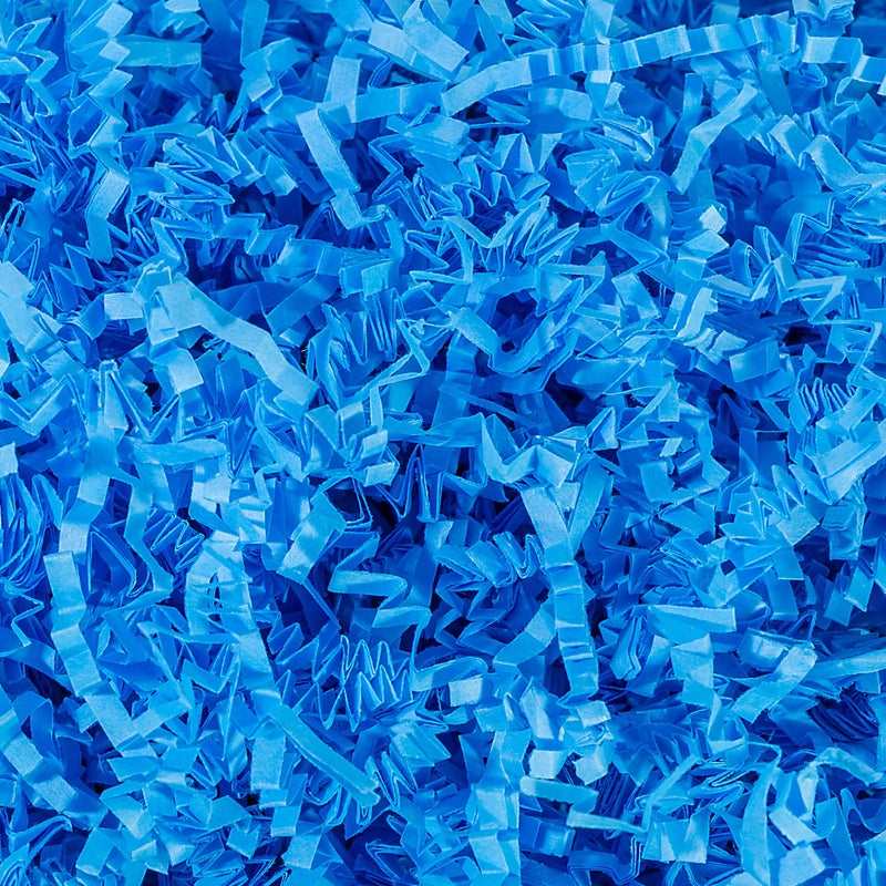 MagicWater Supply  1 LB  Light Blue  Crinkle Cut Paper Shred Filler great for Gift Wrapping Basket Filling Birthdays Weddings Anniversaries