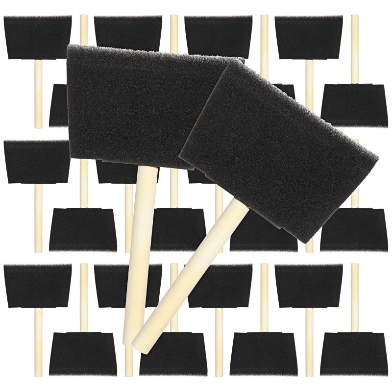 40 PCS Foam Paint Brushes 4 Inch Sponge Brushes Foam Brushes for Painting Sponge Paint Brush Foam Brushes for Staining Painting Acrylics Varnishes Art Crafts