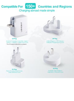 Lencent LENCENT USB Charger Plug, 4-Port USB Universal Travel Adaptor, 22W/5V 4.4A Wall Charger with UK/USA/EU/AUS Worldwide Travel Charger Adapter for iPhone, iPad, Android Phones, Tablets, and More  - Image 4