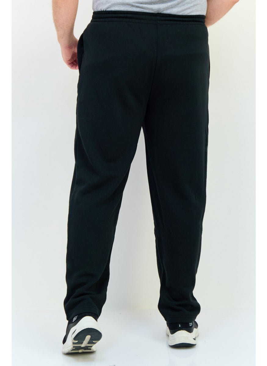 Core Elements Men Brand Logo Sweatpants, Black  - Image 3