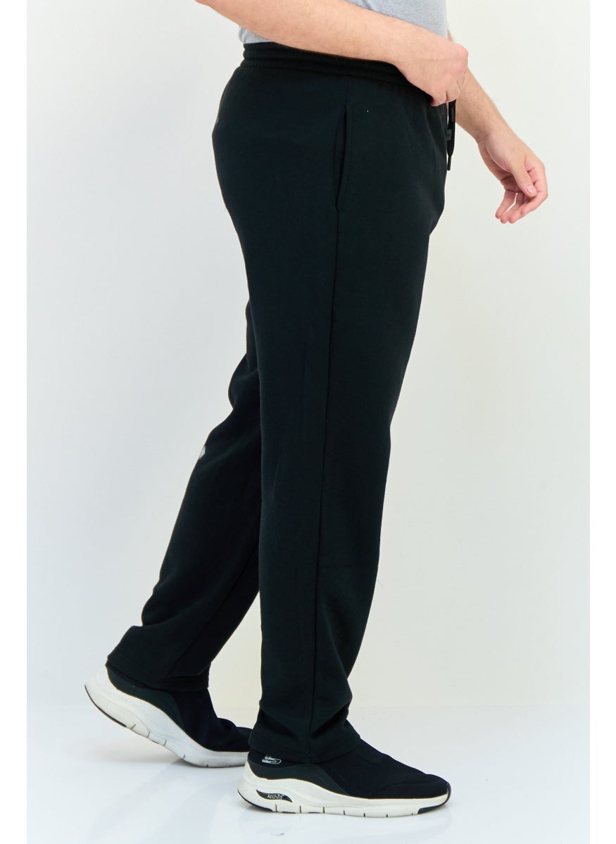 Core Elements Men Brand Logo Sweatpants, Black  - Image 2