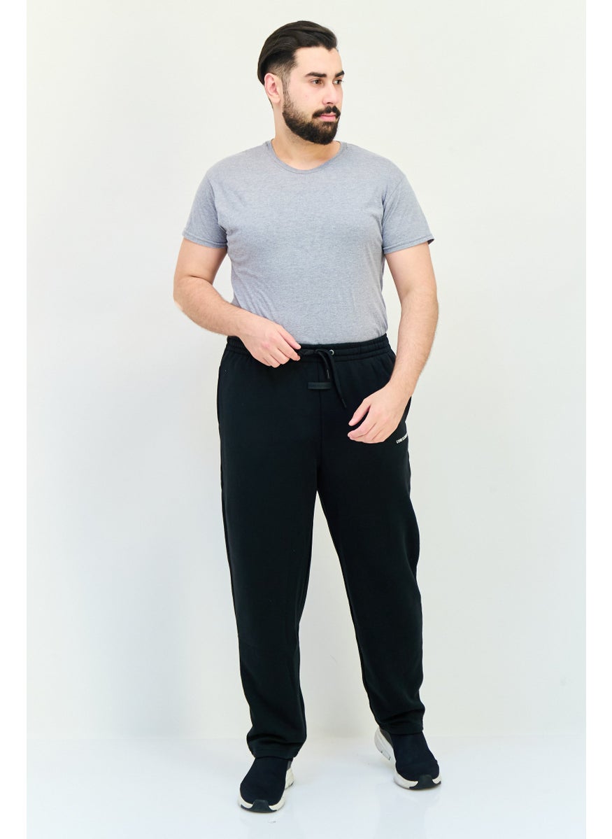 Core Elements Men Brand Logo Sweatpants, Black  - Image 4