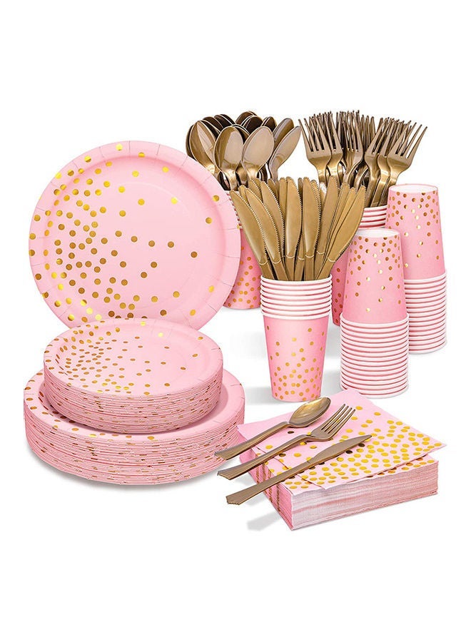 NIBEMINENT 200-Piece Disposable Tableware Set - Image 1