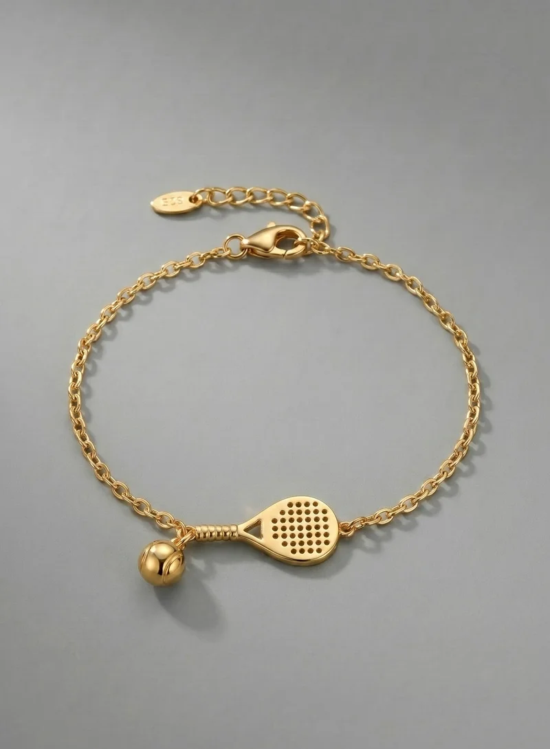 Svl  Gold Plated Padel Jewelry Set - Complete Gift Box for Women Padel Players (Necklace, Bracelet, Earrings) for Women | Best Price UAE