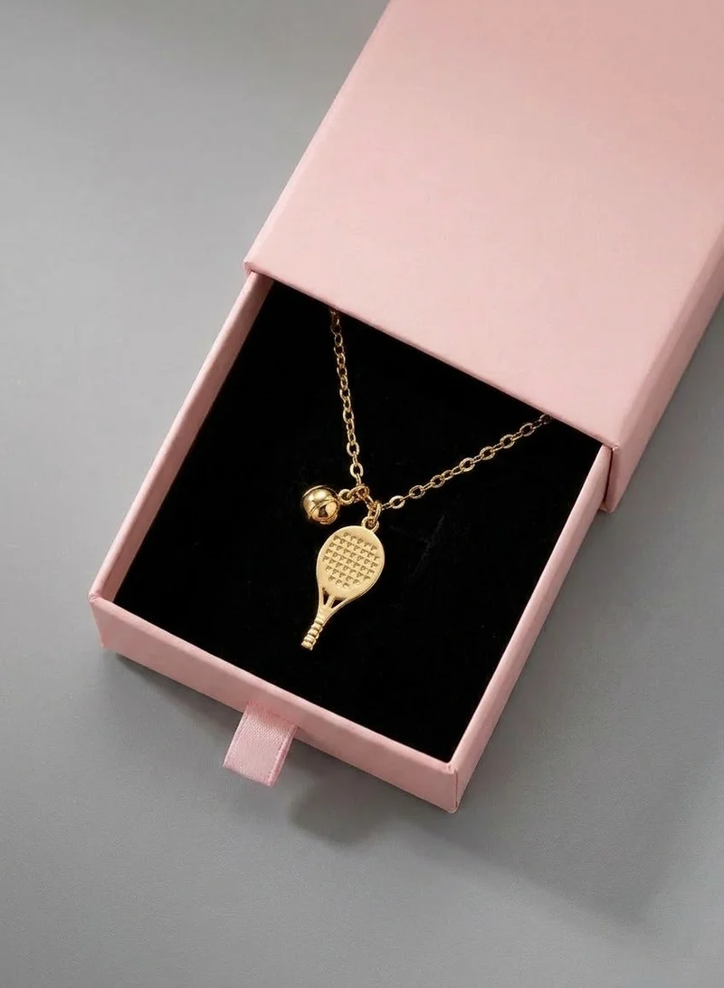 Svl  Gold Plated Padel Jewelry Set - Complete Gift Box for Women Padel Players (Necklace, Bracelet, Earrings) for Women | Best Price UAE