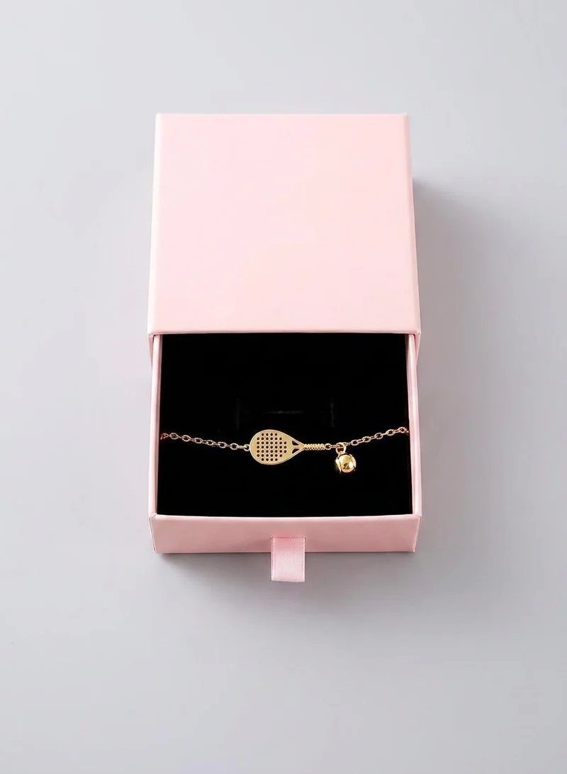 Svl  Gold Plated Padel Jewelry Set - Complete Gift Box for Women Padel Players (Necklace, Bracelet, Earrings) for Women | Best Price UAE