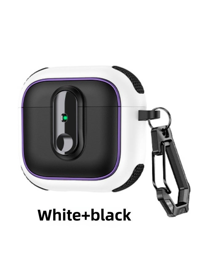 Generic - For Apple Airpods Pro2 Earphone Shell Electroplated With Switch Bluetooth Protective Cover Creative Airpods 4-Color:Black And White-Applicable Models:Airpods Pro2 - Image 1