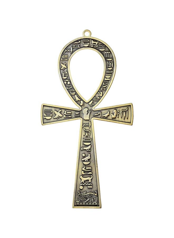Generic Large Metal Egyptian Ankh Cross Made In Egypt (Antique Brass) -- Antique Brass 