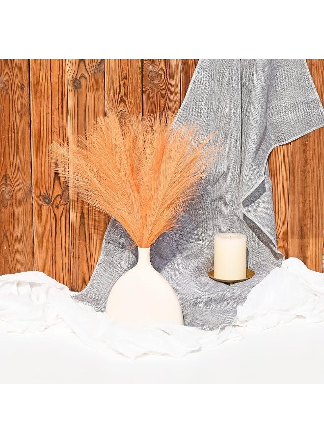 Generic ONLY ART 20pcs Orange Artificial Silk Pampas Grass 17” for Mother's Day Home Kitchen Wedding Party Special Event Spring Holiday Decorations  - Image 5