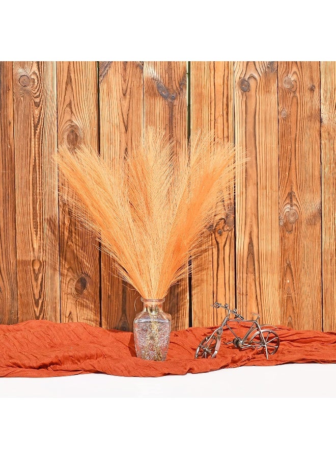 Generic ONLY ART 20pcs Orange Artificial Silk Pampas Grass 17” for Mother's Day Home Kitchen Wedding Party Special Event Spring Holiday Decorations  - Image 3