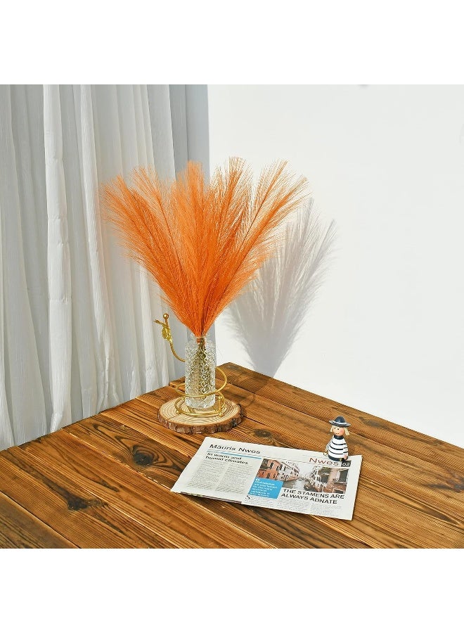 Generic ONLY ART 20pcs Orange Artificial Silk Pampas Grass 17” for Mother's Day Home Kitchen Wedding Party Special Event Spring Holiday Decorations  - Image 4