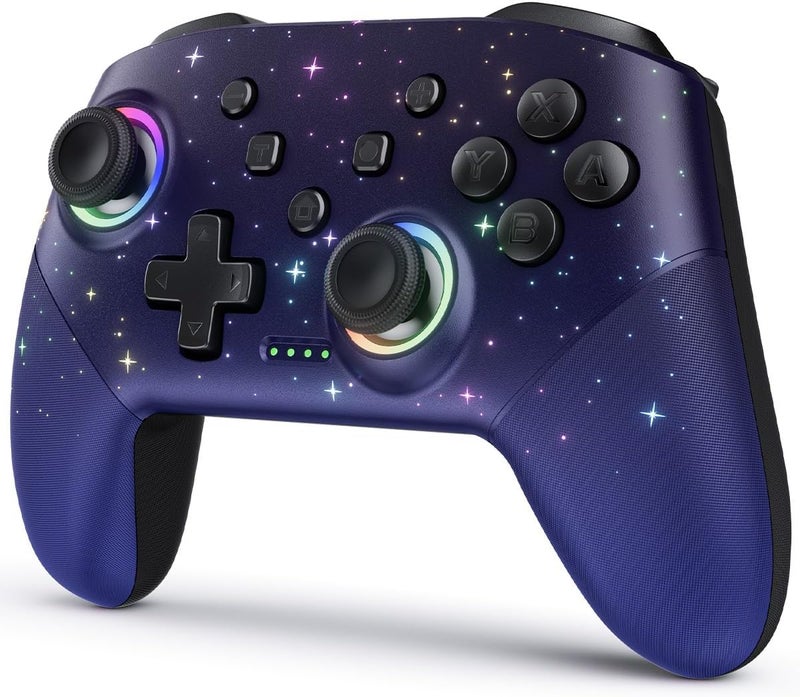 VOYEE PC Game Controller, Wireless Pro Controllers Compatible with Lite/OLED, Multi-Platform Windows PC with Cool RGB Light/Programmabele/Motion/Vibration/Turbo/Wakeup - Image 1
