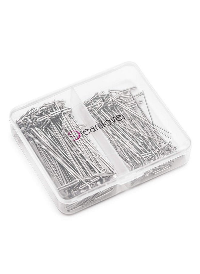 Dreamlover Dreamlover Straight Sewing Pins, T Pins for Mannequin Wig Head, Blocking Pins, Long Push Cubicle Pins, Straight Pins with Large Heads, 100 Pieces, 1.5 Inches and 2.0 Inches  - Image 1