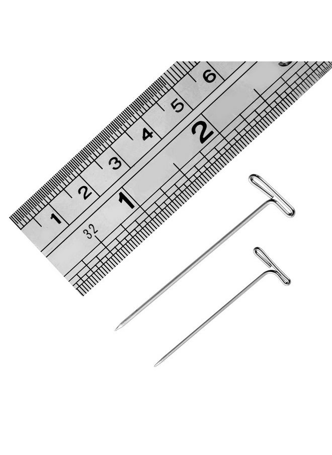 Dreamlover Dreamlover Straight Sewing Pins, T Pins for Mannequin Wig Head, Blocking Pins, Long Push Cubicle Pins, Straight Pins with Large Heads, 100 Pieces, 1.5 Inches and 2.0 Inches  - Image 2