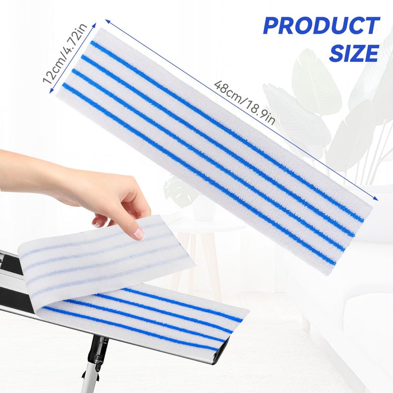 BeiLan Replacement Disposable Microfiber Pad Fit for Rubbermaid Quick Connect Mop System - 30 Pack Wet & Dry Commercial Cleaning Refills with Scrubbing/Scouring Stripes Fit for Any Flat System 17 and 18 Inch - Image 2