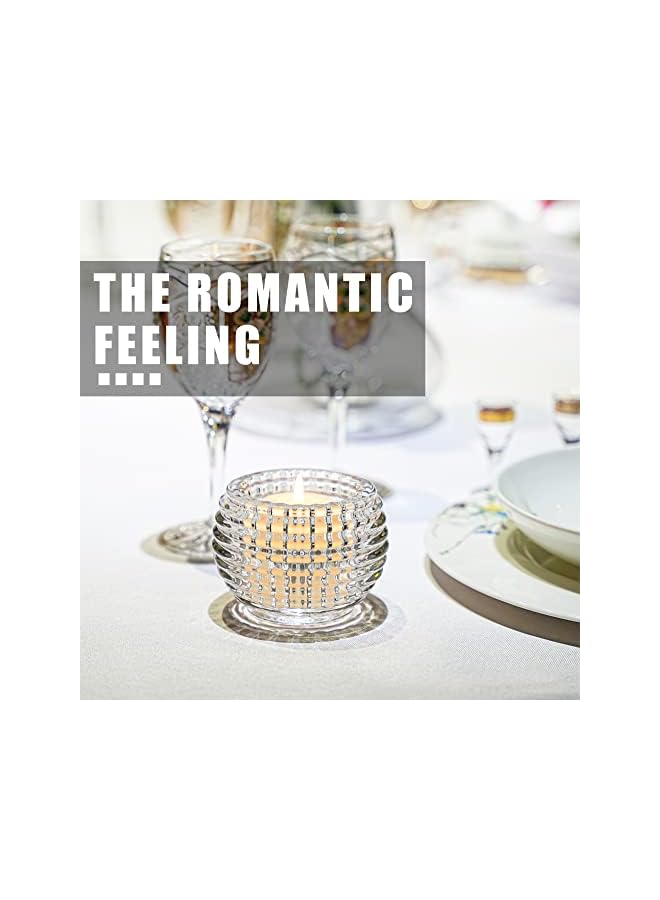 The Bros Clear Round Glass Votive Candle Holders 1pc, Fall Tea Light Candle Holder for Wedding Table, Votive for Birthday Party Decor - Image 2