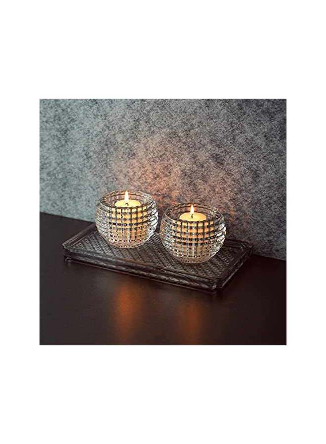 The Bros Clear Round Glass Votive Candle Holders 1pc, Fall Tea Light Candle Holder for Wedding Table, Votive for Birthday Party Decor - Image 3