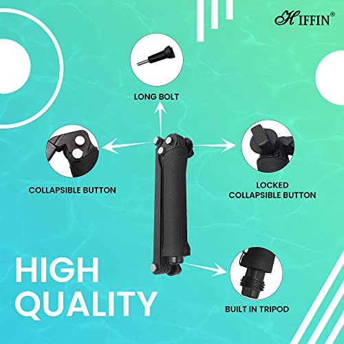 Hiffin 3-Way Monopod Grip Arm Tripod Foldable Selfie Stick, Stabilizer Mount Holder for GoPro Hero 9/8/7/6/5, SJCAM SJ6, SJ7, SJ5000, Yi and All Action Cameras - Image 4