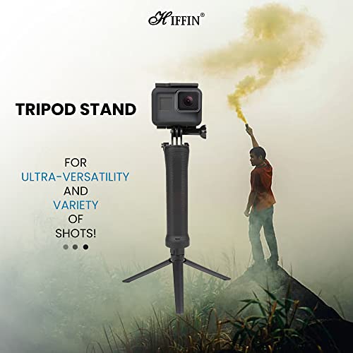 Hiffin 3-Way Monopod Grip Arm Tripod Foldable Selfie Stick, Stabilizer Mount Holder for GoPro Hero 9/8/7/6/5, SJCAM SJ6, SJ7, SJ5000, Yi and All Action Cameras - Image 3